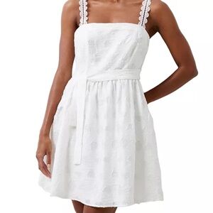 French Connection Freya Organza Burnout Dress White